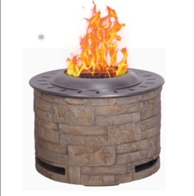 Stackstone Look Smokeless Firepit With Wood PelletTwigWood As The Fuel (Option: Concrete yellow) Stackstone Look Smokeless Firepit With Wood PelletTwigWood As The Fuel (Option: Concrete yellow)